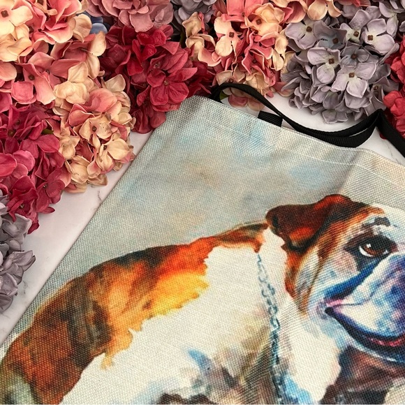 Eco-Friendly Adorable English Bulldog Folding Tote Bag - Picture 8 of 14